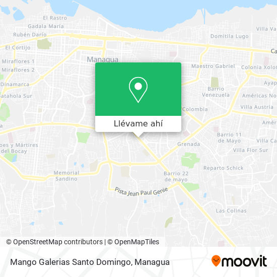 Mapa de Mango Galerias Santo Domingo