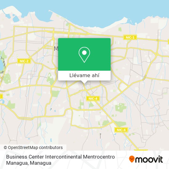 Mapa de Business Center Intercontinental Mentrocentro Managua