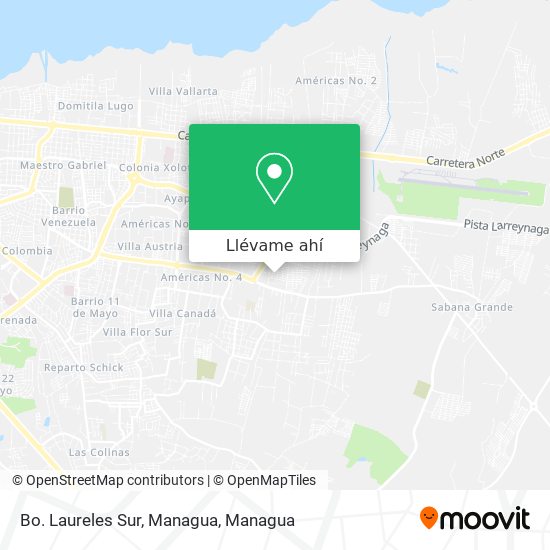 Mapa de Bo. Laureles Sur, Managua