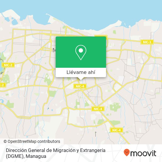 Mapa de Dirección General de Migración y Extrangería (DGME)