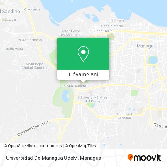 Mapa de Universidad De Managua UdeM