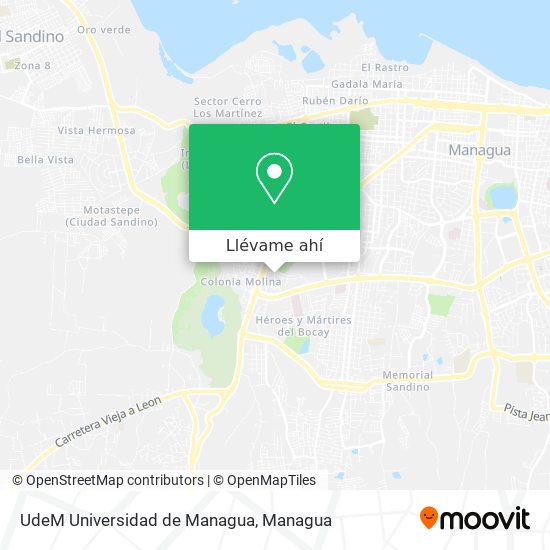 Mapa de UdeM Universidad de Managua