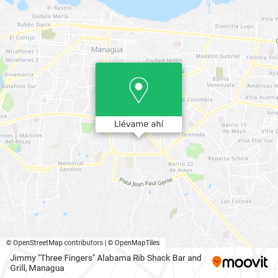 Mapa de Jimmy "Three Fingers" Alabama Rib Shack Bar and Grill