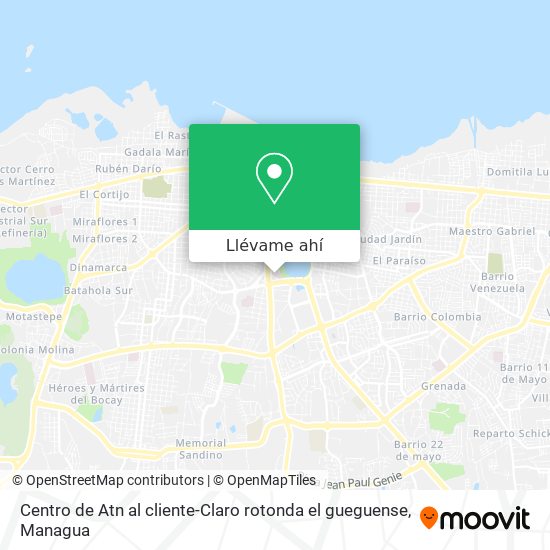 Mapa de Centro de Atn al cliente-Claro rotonda el gueguense