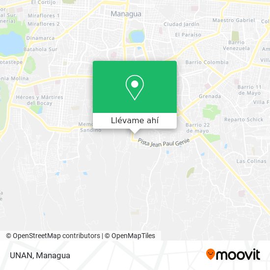 Mapa de UNAN