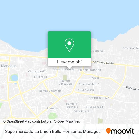 Mapa de Supermercado La Union Bello Horizonte