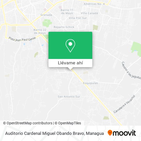 Mapa de Auditorio Cardenal Miguel Obando Bravo