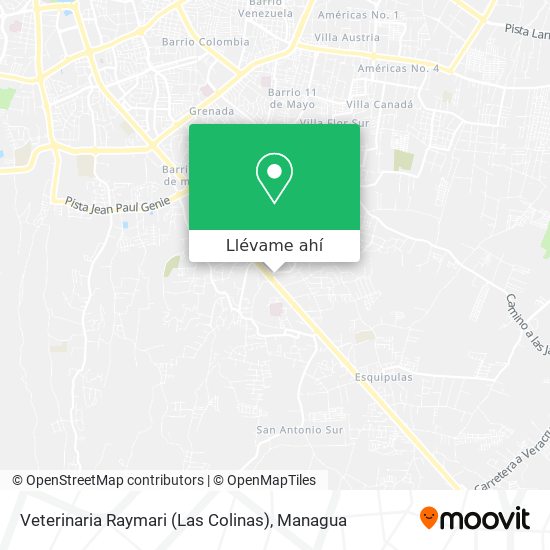 Mapa de Veterinaria Raymari (Las Colinas)