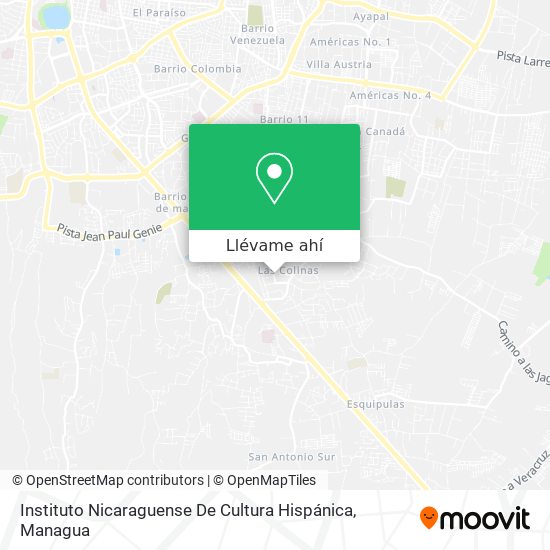Mapa de Instituto Nicaraguense De Cultura Hispánica