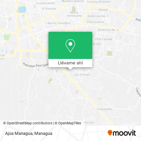 Mapa de Ajúa Managua