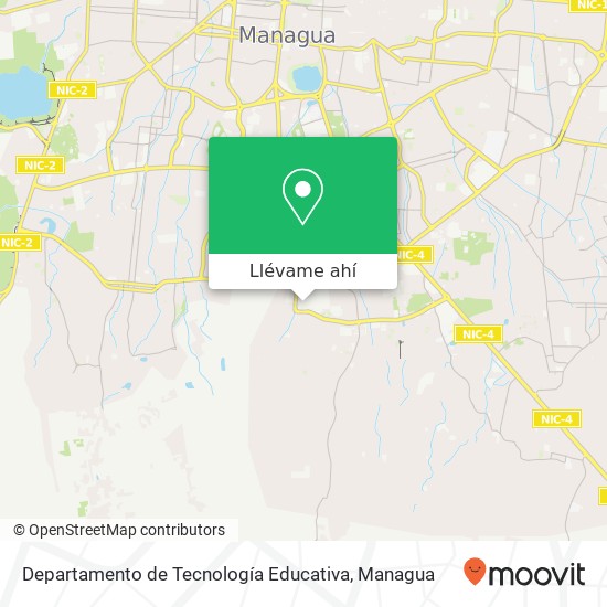 Mapa de Departamento de Tecnología Educativa