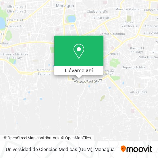 Mapa de Universidad de Ciencias Médicas (UCM)