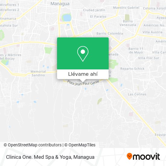 Mapa de Clinica One. Med Spa & Yoga