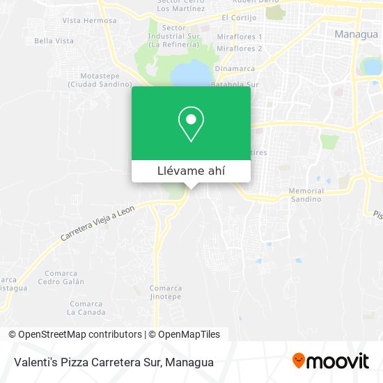 Mapa de Valenti's Pizza Carretera Sur