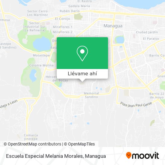 Mapa de Escuela Especial Melania Morales