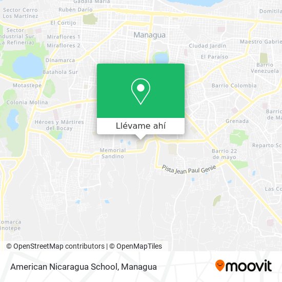 Mapa de American Nicaragua School
