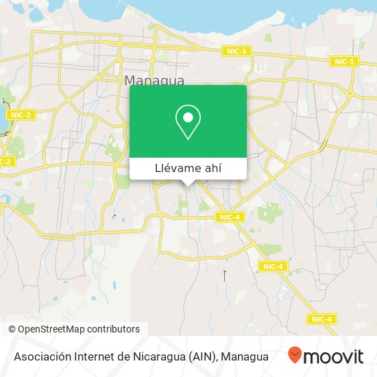 Mapa de Asociación Internet de Nicaragua (AIN)