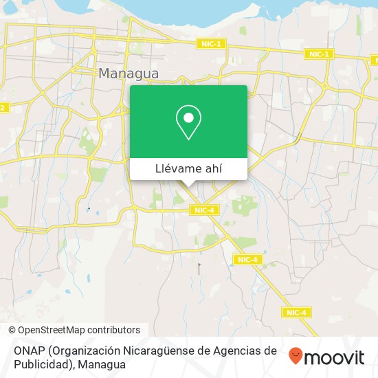 Mapa de ONAP (Organización Nicaragüense de Agencias de Publicidad)