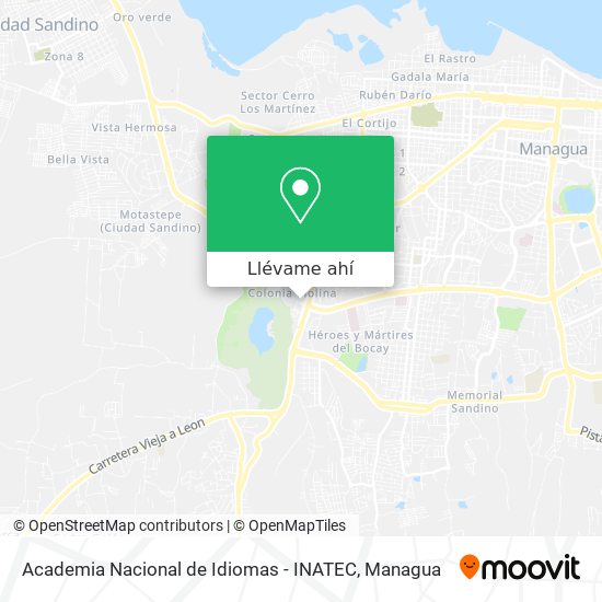 Mapa de Academia Nacional de Idiomas - INATEC