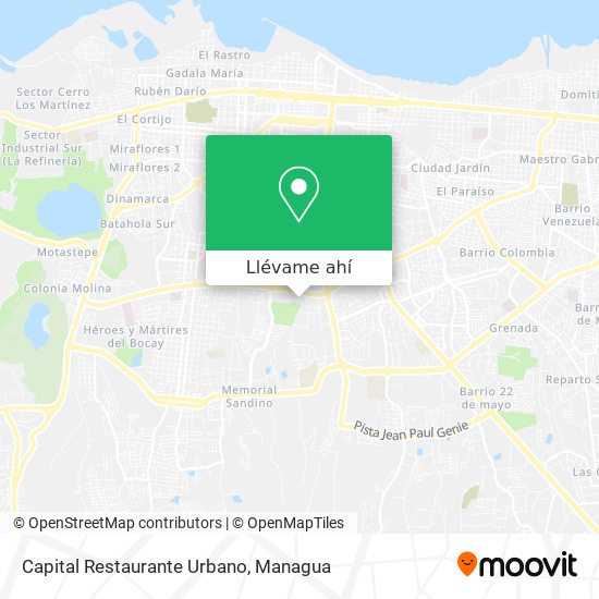 Mapa de Capital Restaurante Urbano
