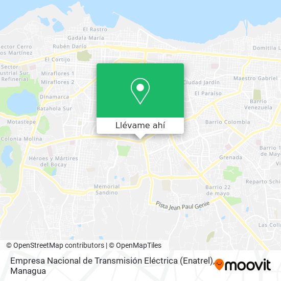 Mapa de Empresa Nacional de Transmisión Eléctrica (Enatrel)