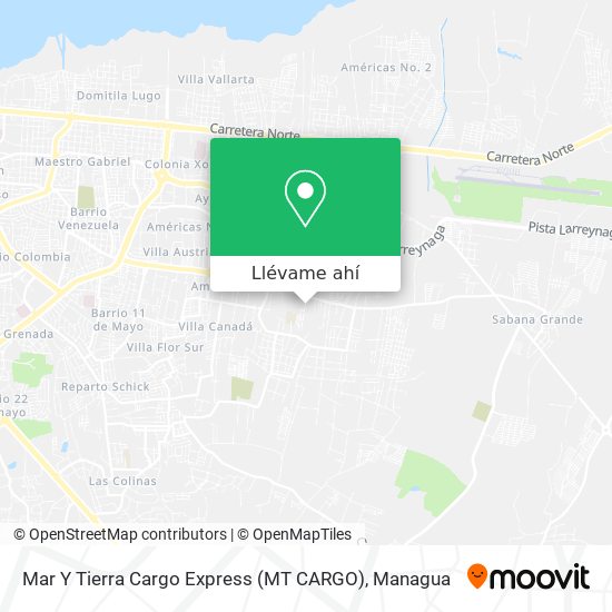 Mapa de Mar Y Tierra Cargo Express (MT CARGO)
