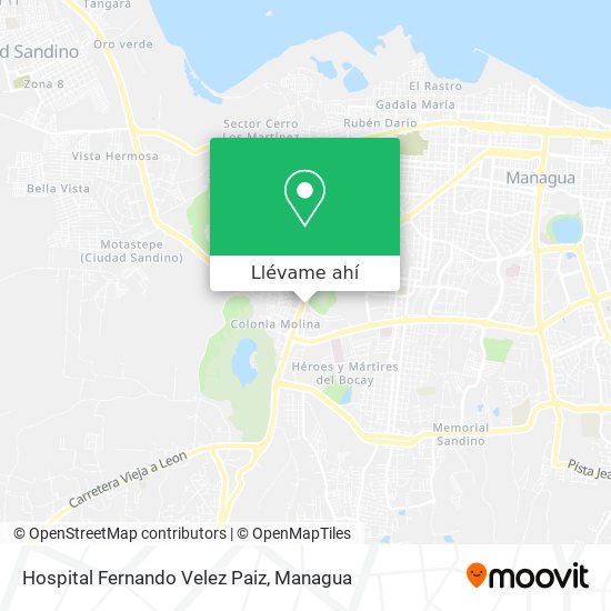 Mapa de Hospital Fernando Velez Paiz