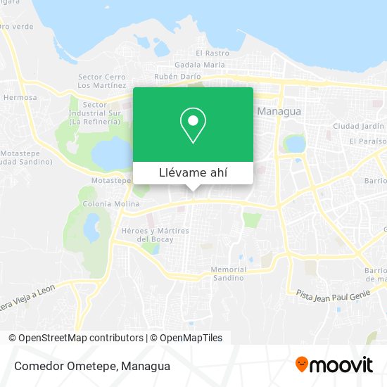 Mapa de Comedor Ometepe