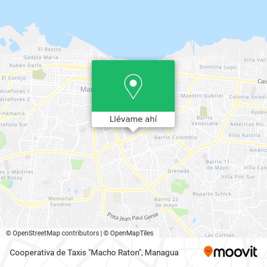 Mapa de Cooperativa de Taxis "Macho Raton"