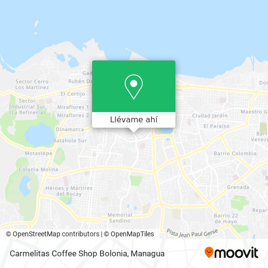 Mapa de Carmelitas Coffee Shop Bolonia