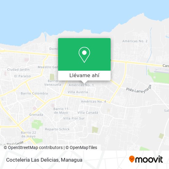 Mapa de Cocteleria Las Delicias