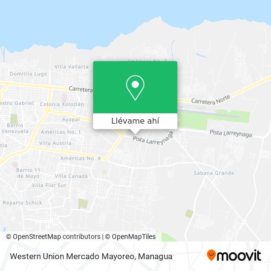 Mapa de Western Union Mercado Mayoreo