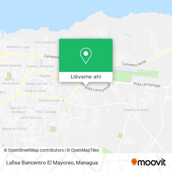 Mapa de Lafise Bancentro El Mayoreo