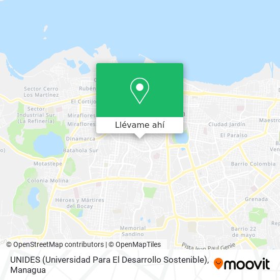 Mapa de UNIDES (Universidad Para El Desarrollo Sostenible)