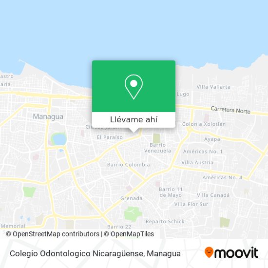 Mapa de Colegio Odontologico Nicaragüense