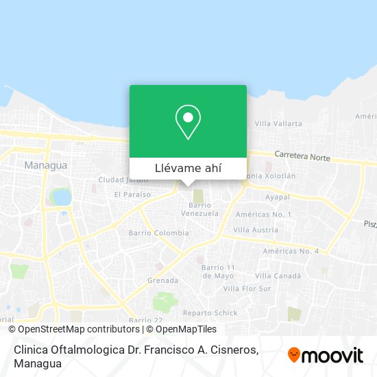 Mapa de Clinica Oftalmologica Dr. Francisco A. Cisneros