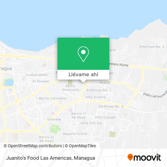 Mapa de Juanito's Food Las Americas