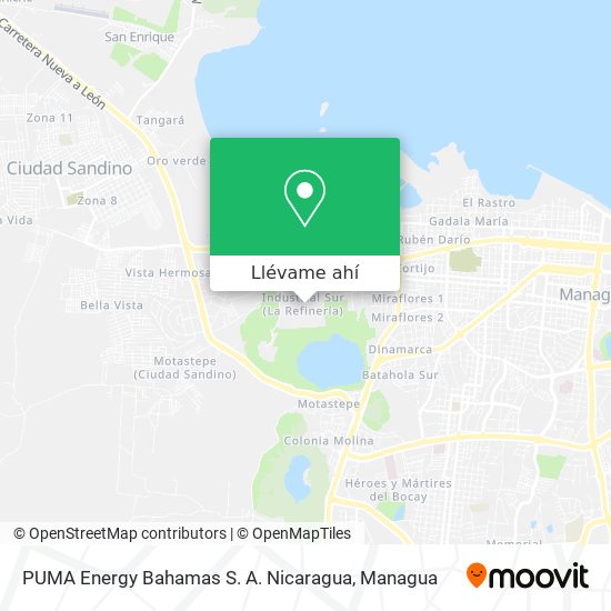Mapa de PUMA Energy Bahamas S. A. Nicaragua