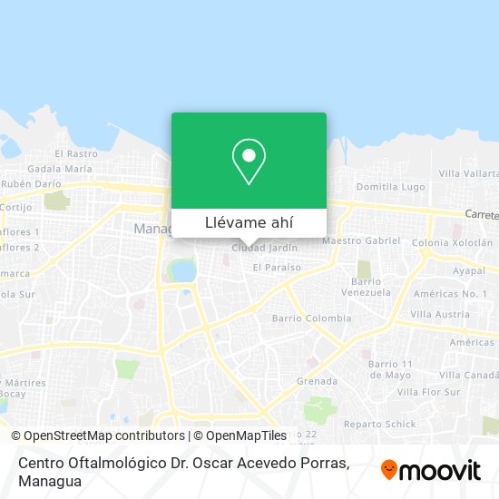 Mapa de Centro Oftalmológico Dr. Oscar Acevedo Porras