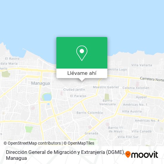 Mapa de Dirección General de Migración y Extranjería (DGME)