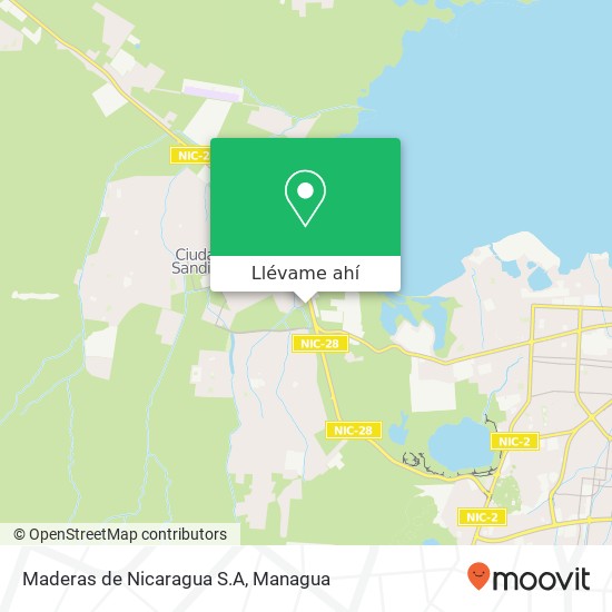 Mapa de Maderas de Nicaragua S.A
