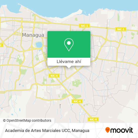 Mapa de Academia de Artes Marciales UCC