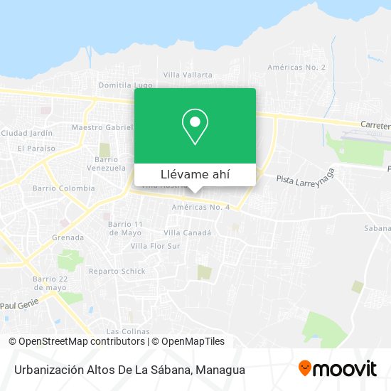 Mapa de Urbanización Altos De La Sábana