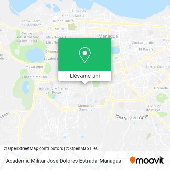 Mapa de Academia Militar José Dolores Estrada