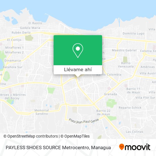 Mapa de PAYLESS SHOES SOURCE Metrocentro