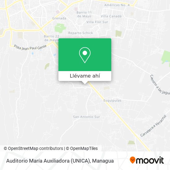 Mapa de Auditorio María Auxiliadora (UNICA)