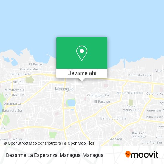 Mapa de Desarme La Esperanza, Managua