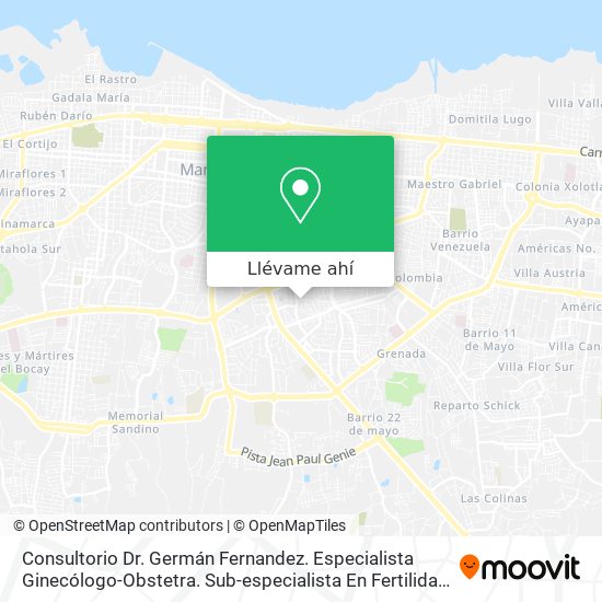 Mapa de Consultorio Dr. Germán Fernandez. Especialista Ginecólogo-Obstetra. Sub-especialista En Fertilidad