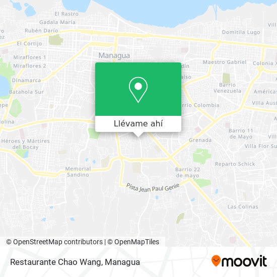 Mapa de Restaurante Chao Wang
