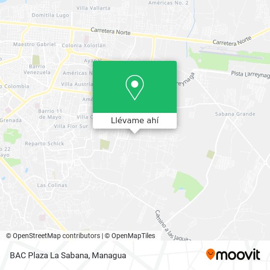 Mapa de BAC Plaza La Sabana